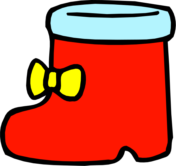 The image shows a red boot with yellow laces next to an illustration of a black cat wearing glasses on its head.