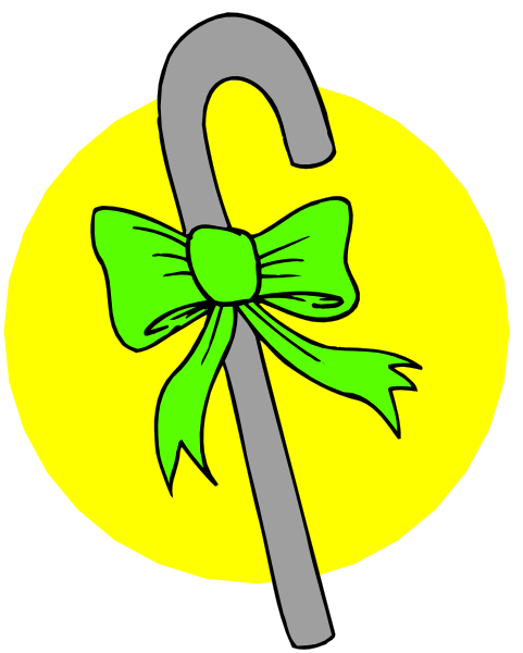 The image shows a cartoon depiction of an umbrella with a bow on top inside it; there is no text present in this clip-art illustration.