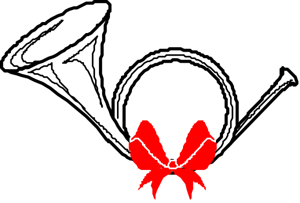 The image shows a red silhouette of an animal with two horns on its head against a dark background.