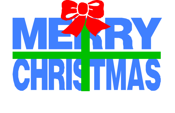 The image features a graphic design with text that reads "MERRY CHRISTMAS" at the top of an illustration in blue letters on green background. Below this is a red poinsettia flower, and to its right there's a small Christmas tree decorated with ornaments. In front of these elements are two crossed lines forming what appears to be a cross-like shape over which rests another line that reads "MERRY CHRISTMAS" in white letters on red background at the bottom center of the image, creating an overall festive and holiday