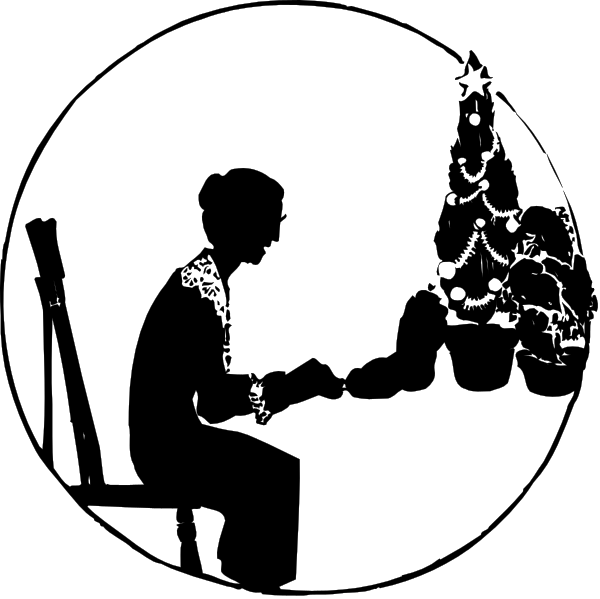 The black and white silhouette of a person's face with an open mouth against a dark background.