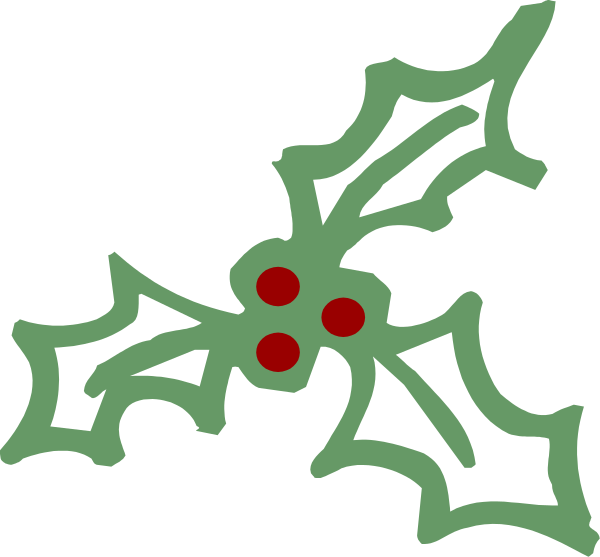 The image shows a festive Christmas wreath with holly leaves surrounding red berries at its center.