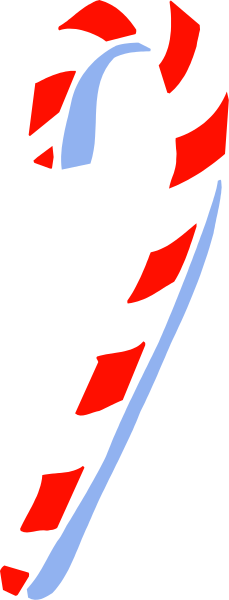 The image shows a candy cane with red stripes on it against a black background.