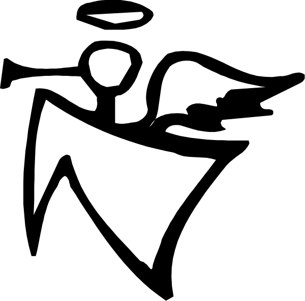 The black and white logo of a company with an abstract design resembling a stylized face on it.