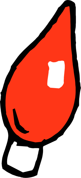 The image shows a red candle with white wicks on it against a black background.