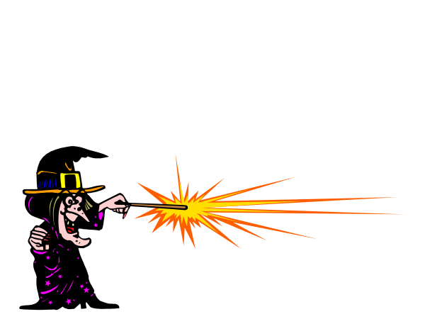 The image shows a cartoon of an animated character shooting fireworks into the night sky with their hands outstretched to either side for balance while standing on one leg in front of what appears to be a dark background, possibly representing space or darkness.