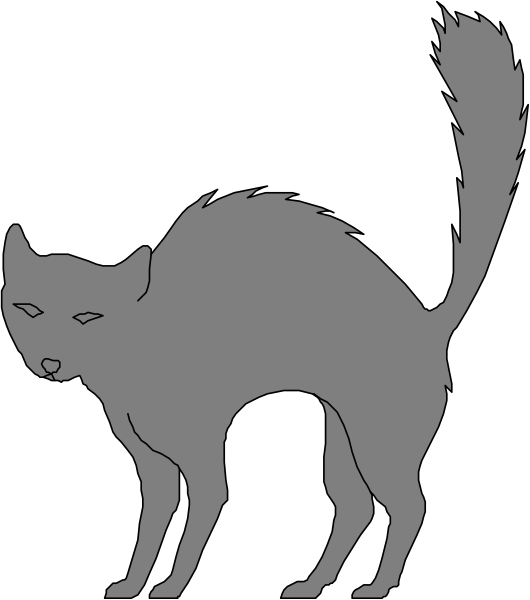 The black silhouette of a wolf on all fours against a white background with no other elements present.