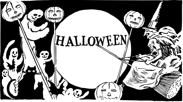 The black and white illustration shows a group of cartoon characters engaged with each other amidst various activities such as flying kites in an outdoor environment during what appears to be nighttime due to visible stars above them, suggesting that it is evening time.