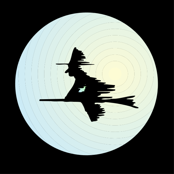 The image shows a stylized depiction of an airplane flying over what appears to be a map with lines radiating from it towards concentric circles that represent radar signals around its perimeter; there is also a sun in one corner and some text at bottom left, but these are not the main focus.