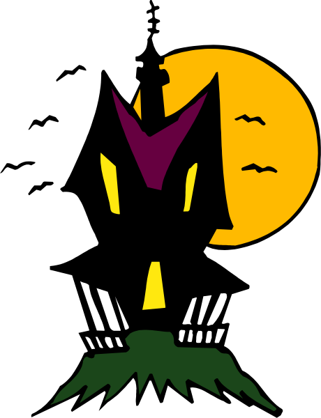 The image shows a stylized graphic of an animated character standing on top of what appears to be a castle at night with silhouettes in front of it against a dark sky background that suggests moonlight.