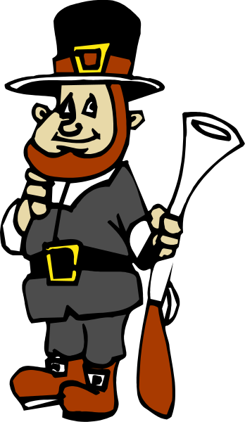 The cartoon depicts a character dressed as an Irish leprechaun holding a shamrock with his left hand while standing on what appears to be a cloud-like surface in front of him.
