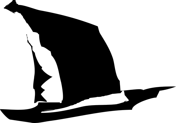 The image shows a black silhouette of an airplane flying against a gray background with no other discernible details visible in this small clip-art format.