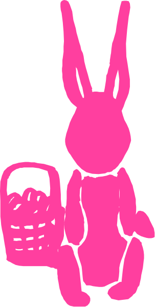 The image shows a pink bunny holding an ice cream cone with two scoops on top of it while standing next to a phone that is also colored in shades of purple.