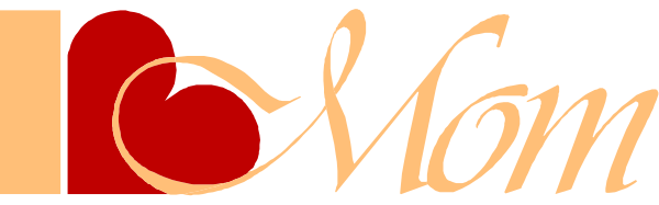 The image shows a graphic with text that reads "Mom & Mom" inside two heart shapes on top of each other against an orange background at the bottom right corner.
