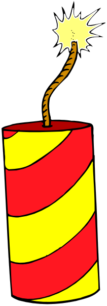 The image shows a red candle with wicks inside it placed on top of an orange cone against a black background.
