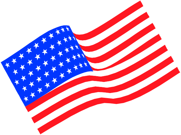 The flag of the United States with a black background behind it.