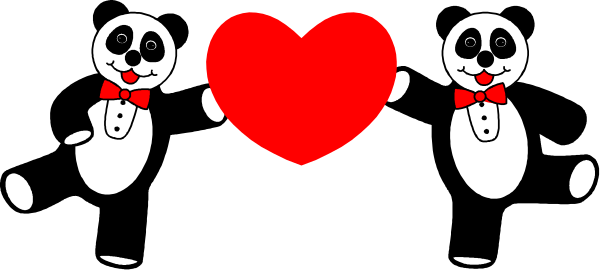 The image shows three cartoon ghosts holding a heart with two eyes on it; each ghost has its own unique expression: one is smiling broadly while another looks surprised, both wearing ties in different patterns.