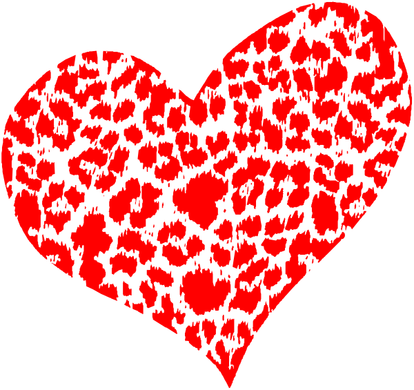 The image shows a red heart with black spots on it against a white background.