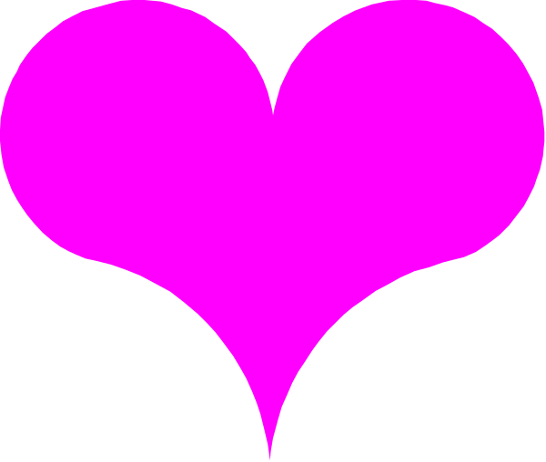 The image shows a pink heart shape with two hearts overlapping each other on top of what appears to be black background.