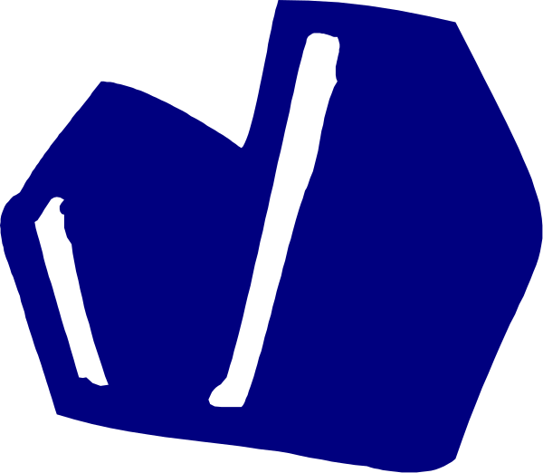 The image shows a blue heart shape with two white lines drawn on it to resemble an abstract face profile view.