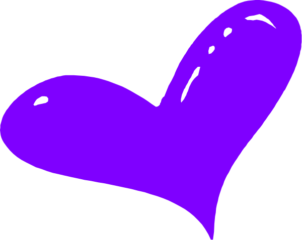 The image shows a purple heart with two drops of water on it against a black background.