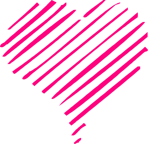 The image shows a black background with pink lines forming an abstract heart shape on top of it.