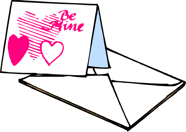 The image shows a card with "be mine" written on it next to an open laptop computer that has been flipped over onto its screen side.