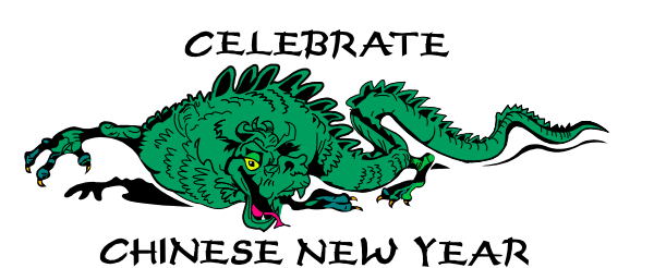 The image shows a green dragon with its mouth open on top of an object that resembles a black banner or sign; there is no text present in this small clip-art illustration.