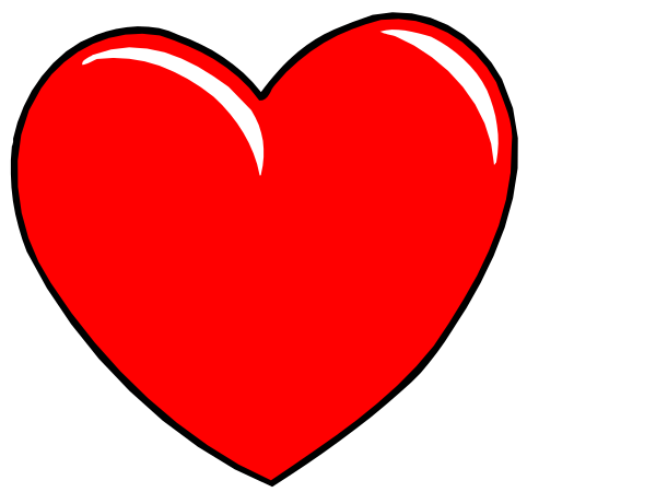 The image shows two red heart shapes with a black background.