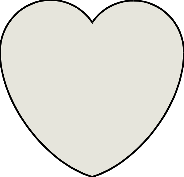 The black and white image shows two overlapping hearts with a simple outline design.