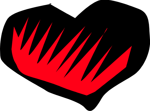 The image shows a red spiky object with black outlines against a dark background on what appears to be an electronic device screen displaying this graphic as part of its interface design.