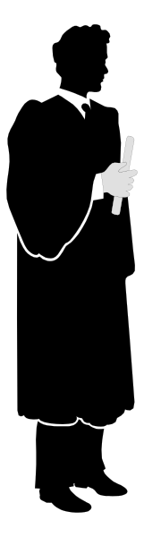 The image shows a gray background with two black lines that appear to be part of an object or structure on the right side; there is no text present in this small clip-art image.
