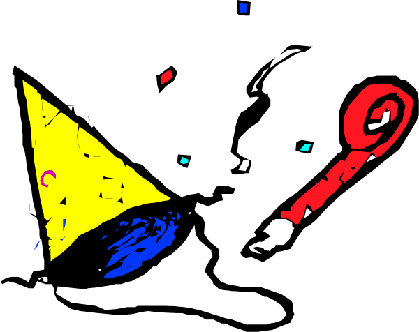 The image shows a black background with various colorful shapes including an anchor symbol at top right corner, two red arrows pointing downwards from it towards each other in center of frame, one yellow triangle on left side and some small white dots scattered around.