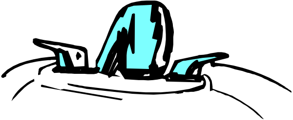 The image shows a black car with blue lights on top of it parked next to an unidentified object that appears to be green in color against a dark background.