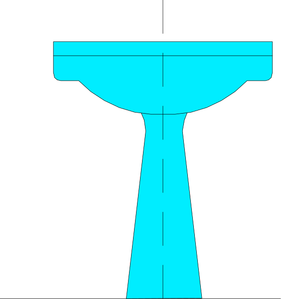 The image shows a blue bucket with two handles on top of it placed next to what appears to be an object that resembles a large wrench handle pointing upwards in front of them both against a black background, suggesting this might represent some kind of tool or equipment set-up for repairing something.