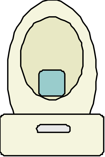 The image shows a toilet with an open lid against a black background.