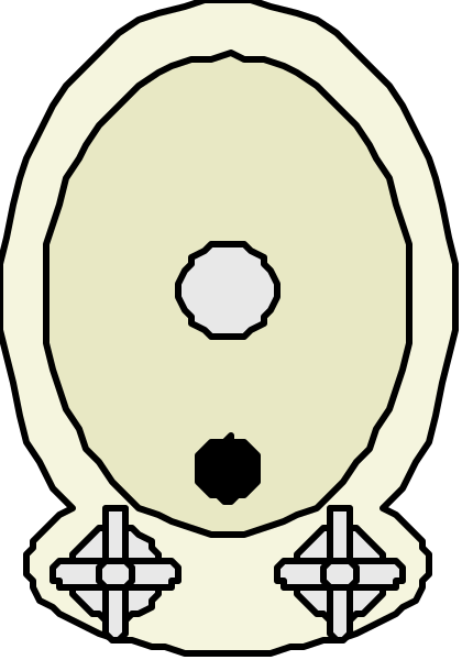 The image shows a cartoon of an egg with two eyes on it; there is no mouth depicted here.