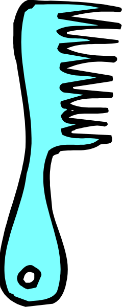The image shows a stylized depiction of two blue scissors with black handles against a gray background.