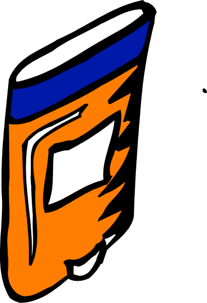 The image shows a stylized graphic of an open book with pages that appear to be torn out from its binding on either side; it is predominantly in shades of blue and orange against a black background, giving off a comic-book vibe due to the bold lines and limited color palette.