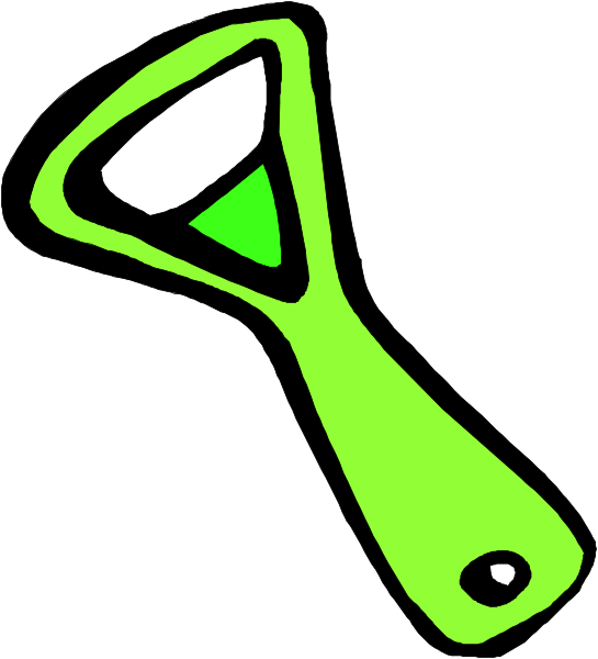 The image shows a green plastic cup with an opening on top placed next to what appears to be a yellow flip-flop shoe in front of it against a white background.