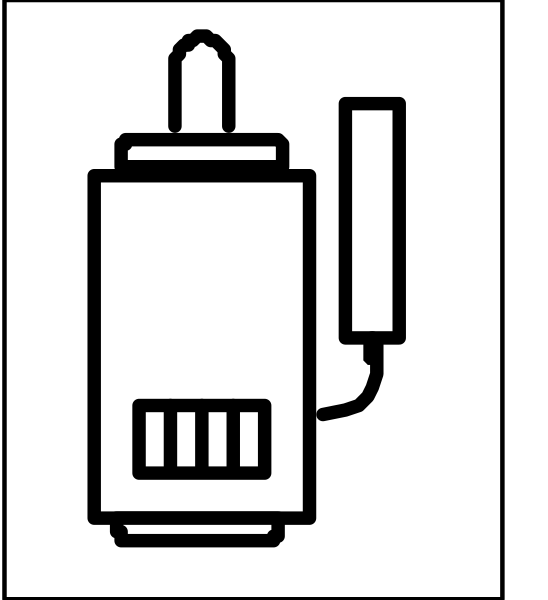The image shows a black and white icon of an electric car charging station with a plug symbolizing electricity connection to it.