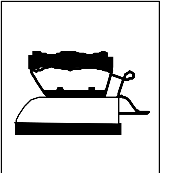 The black and white icon shows a bed with sheets on it next to an ironing board symbolizing laundry day activities.