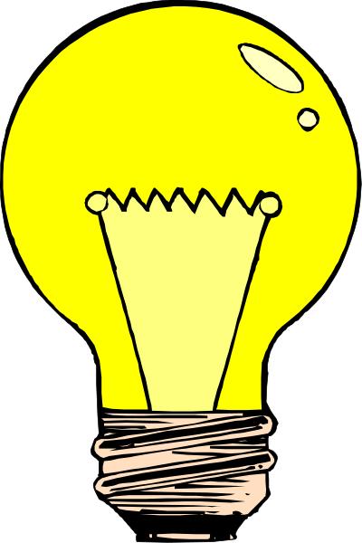 The image shows a cartoon light bulb with an idea bubble above it on top of what appears to be tape.