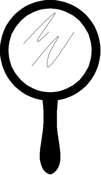 The image shows a black circle with white lines on it against a gray background.