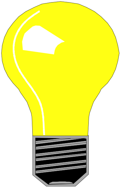 The image shows a yellow light bulb with an idea bubble around it on top of what appears to be a black background.