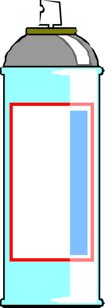 The image shows a can of compressed air with its nozzle pointing upwards against a grey background.