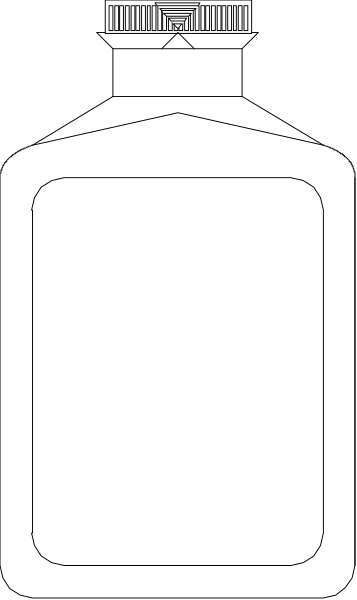The image shows a bottle of alcohol with its label removed against a black background.