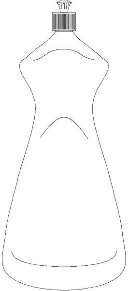 The image shows a dress form with no head against a black background on the left side of an otherwise gray screen.
