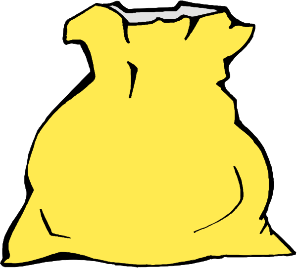 The image shows a yellow bag with handles on top of it placed against a white background.