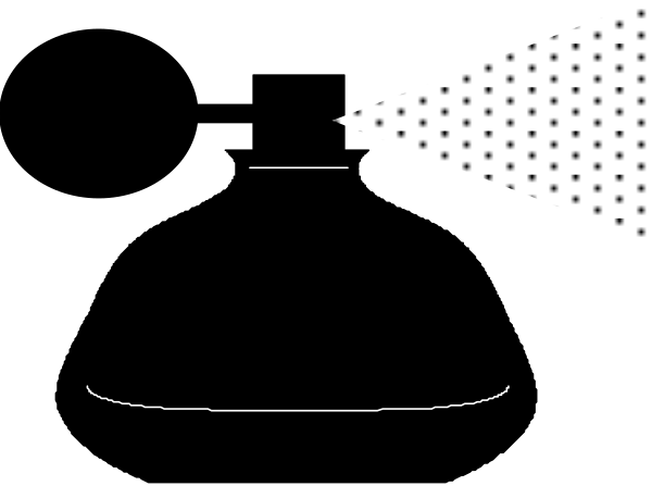 The image shows a black silhouette of an object with two visible parts: what appears to be a head on top and some sort of body below it.